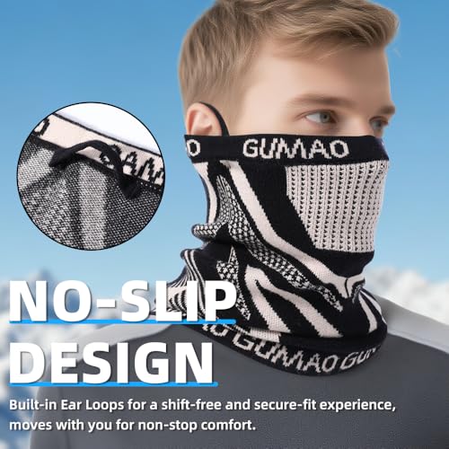 Image of Winter Neck Gaiter Warmer Scarf Cold Weather Windproof Face Mask for Man & Women - Ski Mask for Outdoor Sports