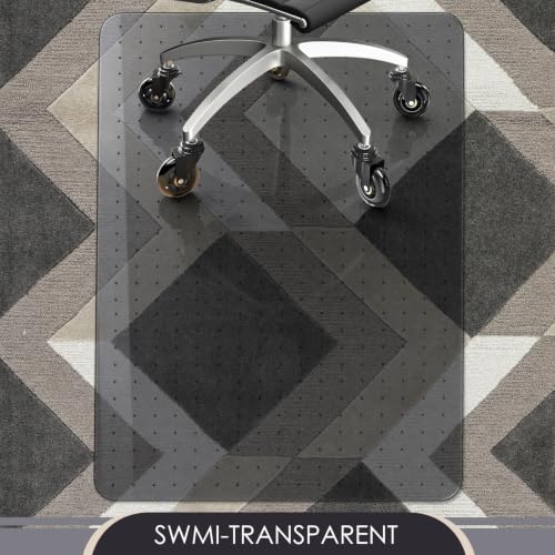 Image of Kuyal Office Chair Mat for Carpet, Set of 2, Heavy Duty Computer Chair Mat