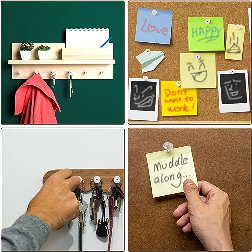 100 puntine trasparenti da 16 mm, con testa