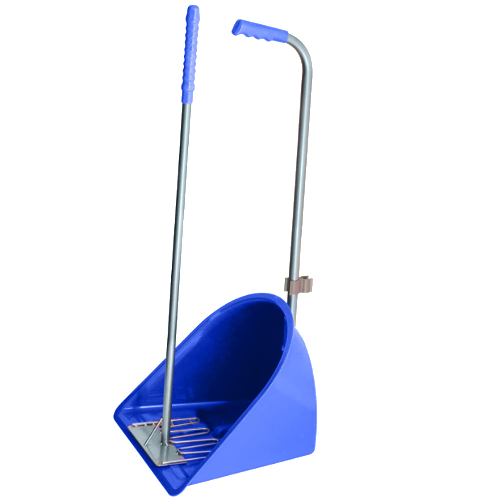 Muck Grabber Stable Mate Manure Collector Long Handle Poop Scoop & Rake Stable Paddock Dock Tidy Ideal for Horse, Pony, Donkey, Dog, Leaves for Yard, Stable, Horsebox & Garden - 80 cm (Blue)