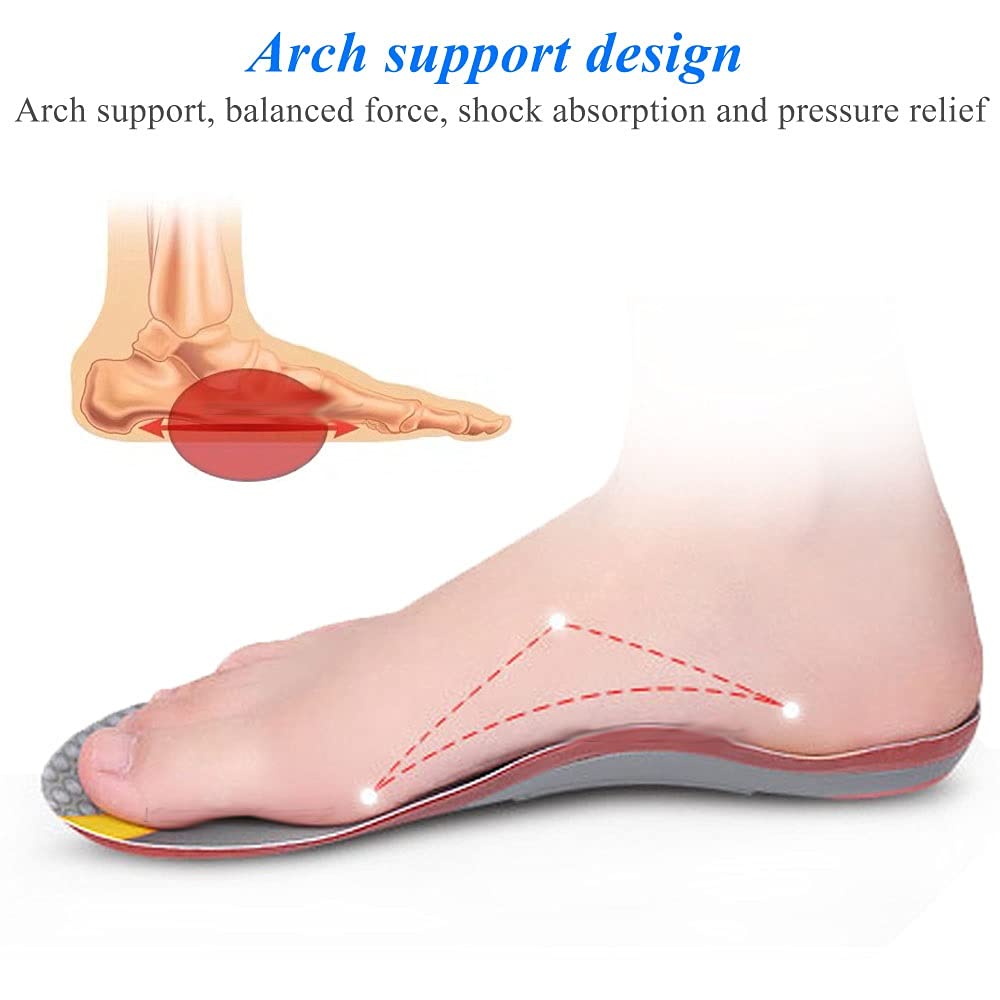Solette di Supporto ' ' ortotico Solette 3D Supporto per 3D Piedi Piatti Inserti Pad Donne Uomo Ortopedico Dolore al Piede(6 Pairs,L EU 42-45)