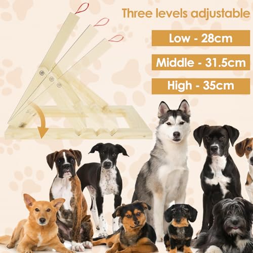 Muross Dog Nail Scratchboard, Wooden Dog Nail File Board with Built-in Treat Drawer, 3 Height Adjustable Pet Nail Grinder Pad - Image 3
