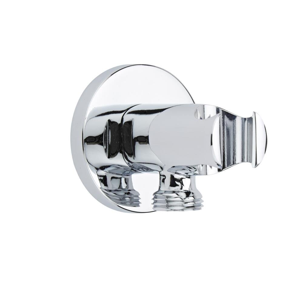 Milano Chrome Mirage Round Shower Outlet Elbow Hand Shower Handset Bracket