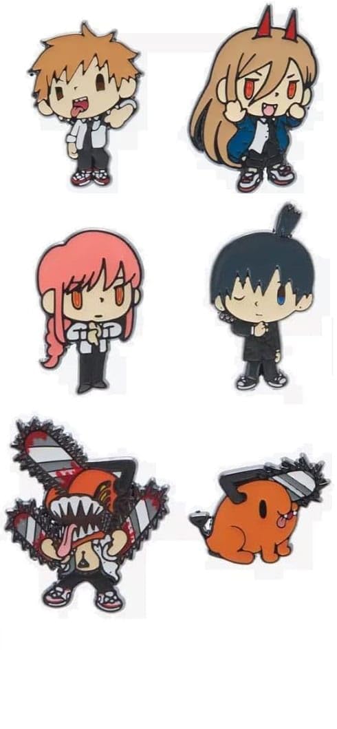 Loungefly - Chainsaw Man - Enamel Pin - Blind Purchase - 1 Of 6 to Collect - Styles Vary - Chainsaw Man - Blind Box Enamel Pins - Cute Collectable Novelty Brooch - for Backpacks & Bags - Gift Idea