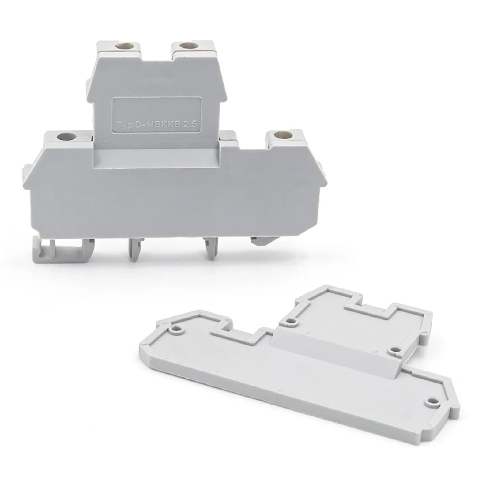 10Pcs D-MBKKB 2.5 Terminal Block End Cover Nylon PA66 for MBKKB 2.5 Din Rail Electrical Connector Accessories