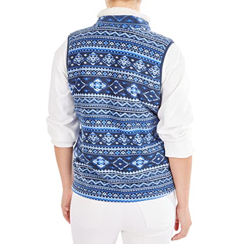 Smith's American Women's Butter-Sherpa Lined Printed Fleece Zip Front Vest3