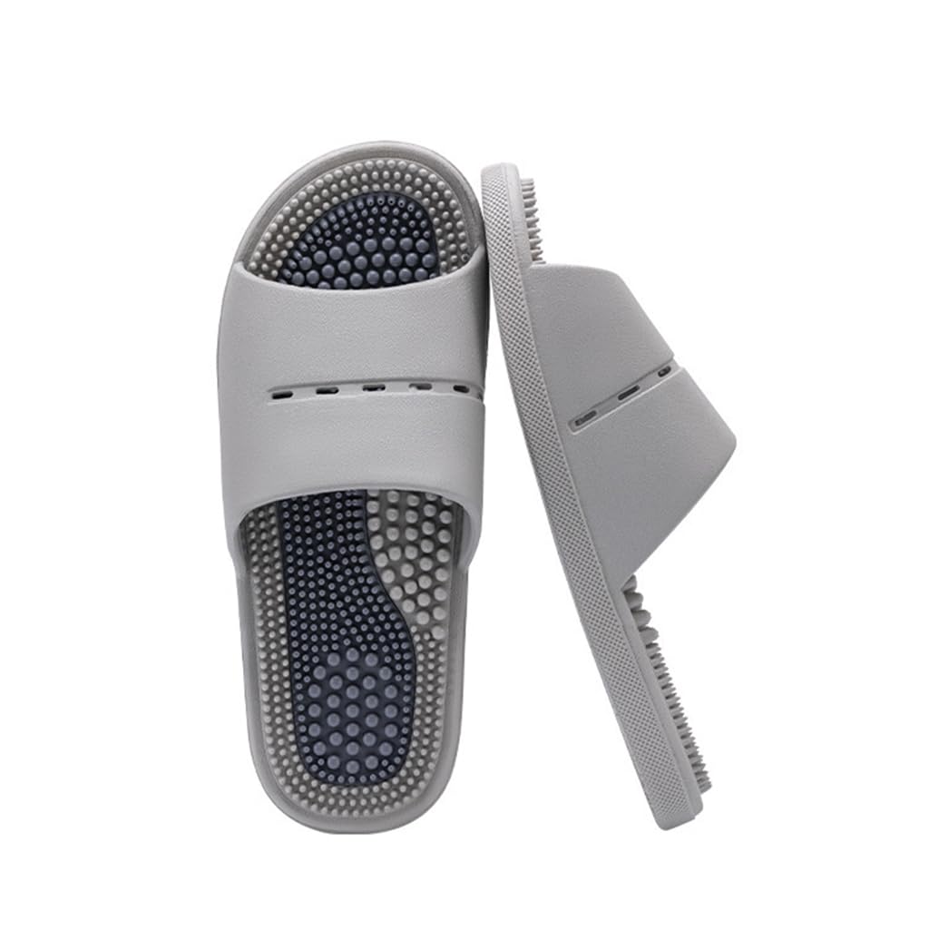 Acupressure Reflexology Massage Slippers Sandals for Men & Women Relief Plantar Fasciitis Sandals, Boost Circulation Improves Massage Therapy for Men Women Health(Size:EU 40/41,Color:Grey)