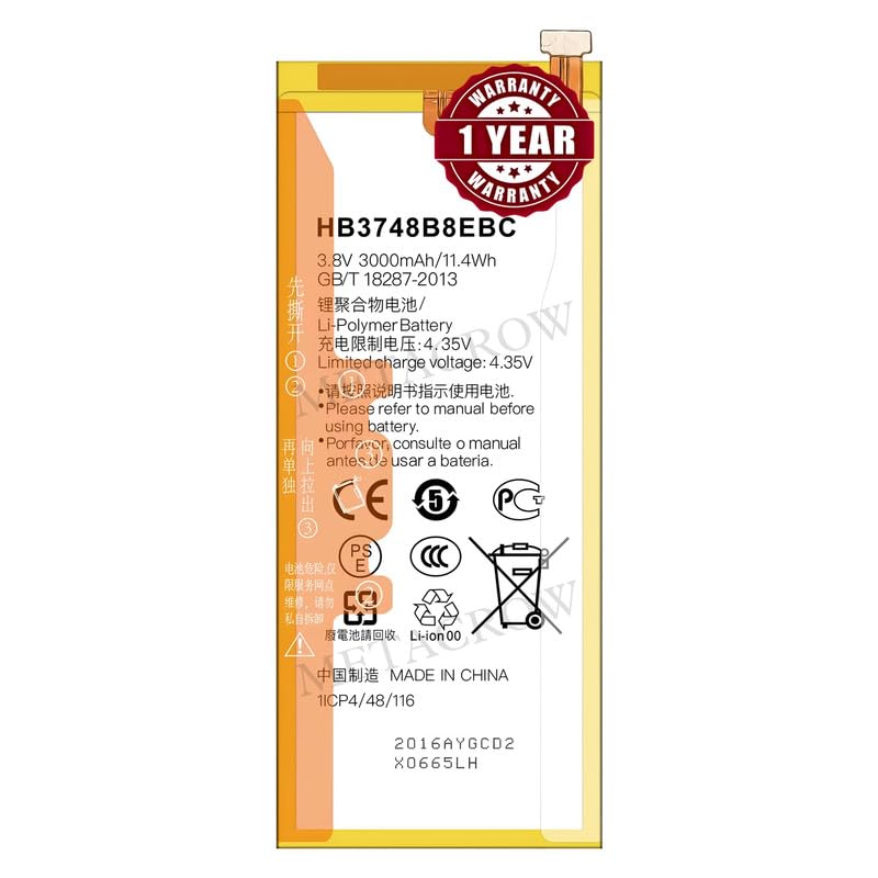 Image of Original HB3748B8EBC Battery Compatible with Huawei Ascend G7 (G7-L01, G7-L03, G7-L11, G7-TL00, G7-UL10, GL-UL20) | C199 - (3000mAh) - 1 Year Warranty CD6