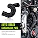 Flygun 1 PC Car Inlet Cold Air Intake Hose, Flexible Vehicle Feed Pipe Replacement, Universal Stretchable Waterproof Durable Automotive Tube Accessories for Truck SUV Car (Black #76MM)