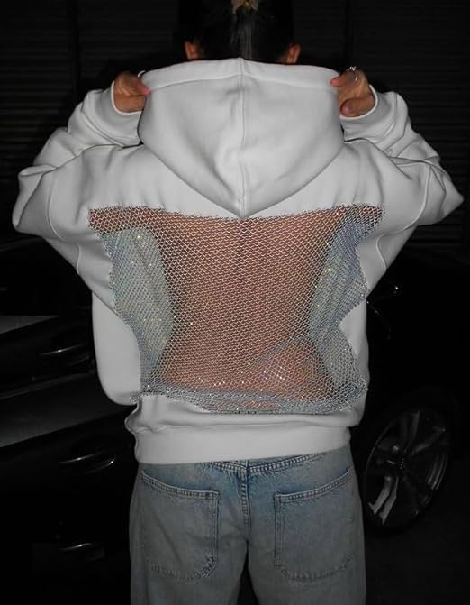 Image of paklon Women's Hooded Sweatshirt with Mesh Back Panel | Full Sleeve Casual Hoodie for Winter & Streetwear