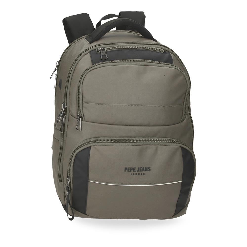 Pepe Jeans Dortmund Mochila para portátil, fabricada en poliéster, Tirantes anchos, ergonómicos y acolchados que se adaptan perfectamente a la espalda