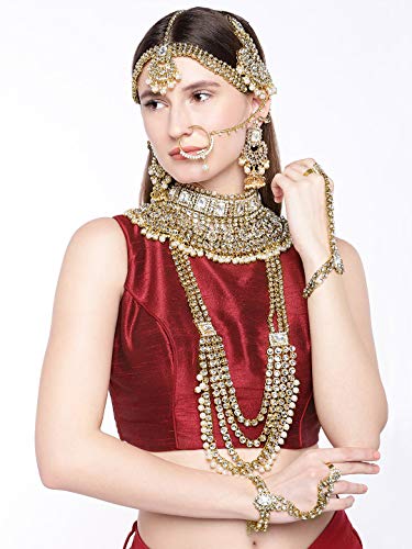 Maang tikka and nath set Clearance