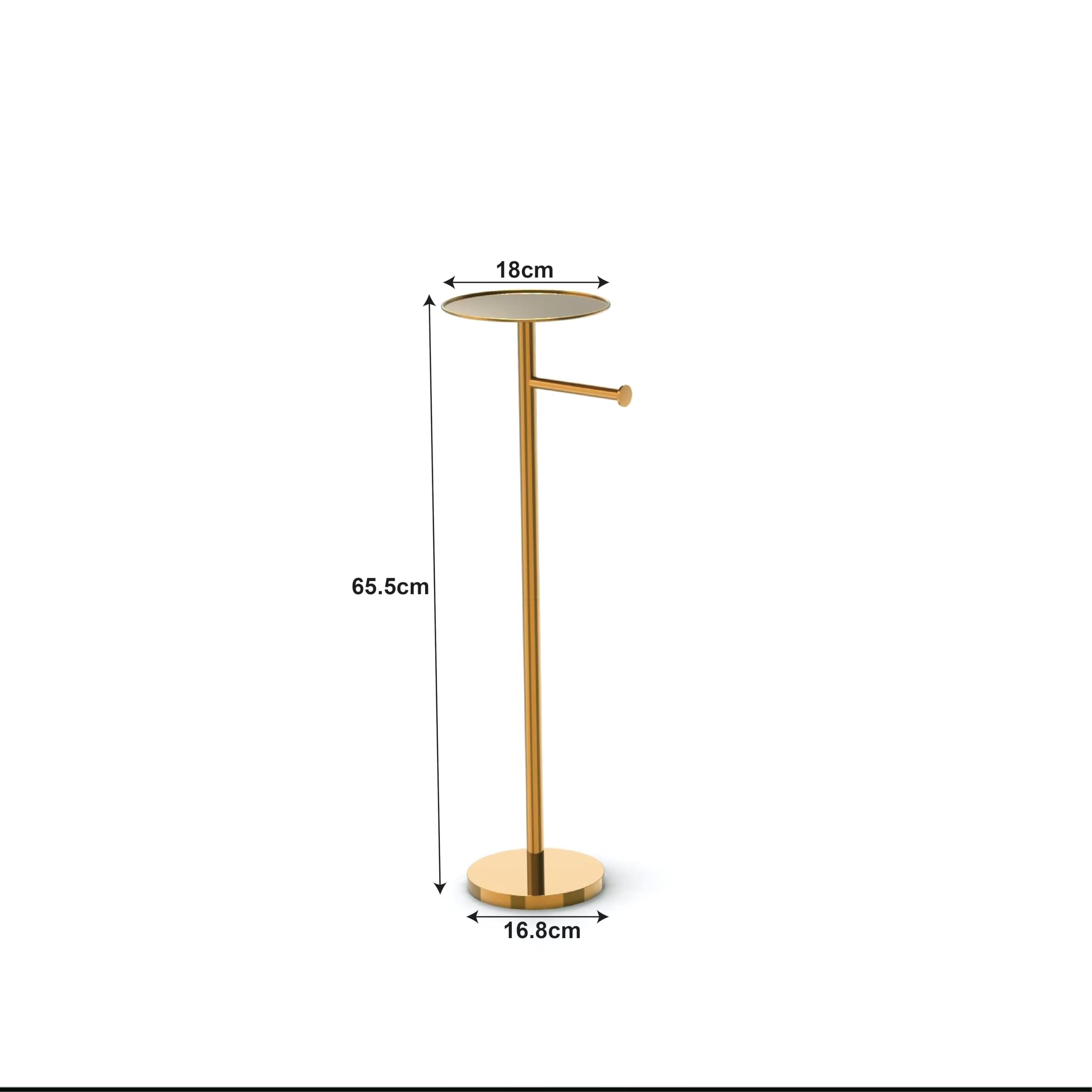 YUET Freestanding Toilet Roll Holders Free Standing Folding Paper Holder Stand Storage Stainless Steel Bathroom - Image 3