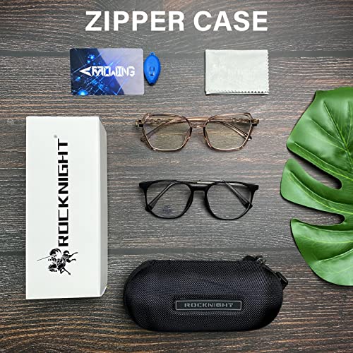 Image of ROCKNIGHT Hexagon Fashion Glasses for Women Blue Light Glasses for computer tablet phone digital screen purple+tea 2 packs