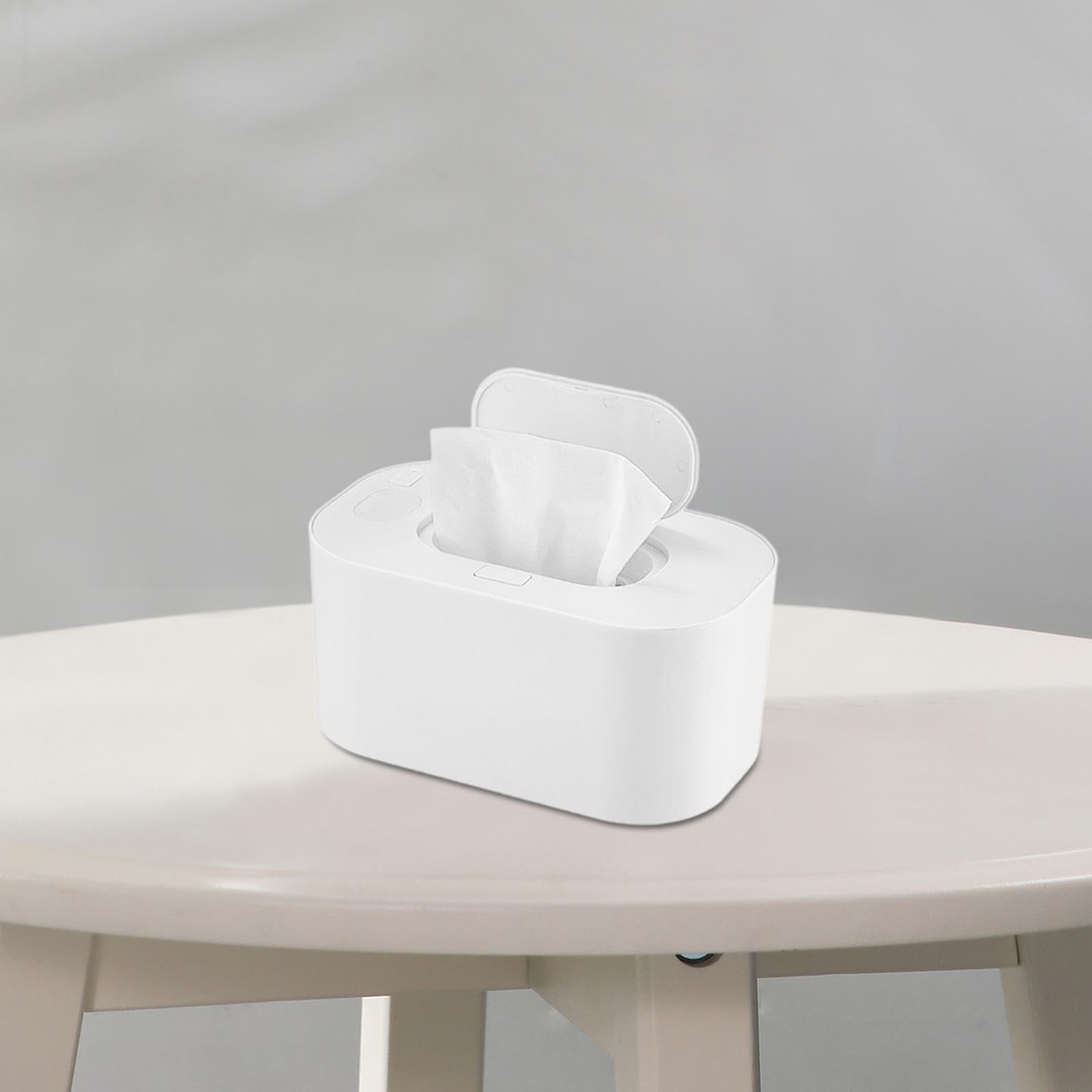 Amagogo Tragbarer USB-Wischtuchwärmer, Warm-Feuchttuchspender, Servietten-Heizbox, 5 V, 2 A, Heimgebrauchs-Gewebewärmer, Weiß