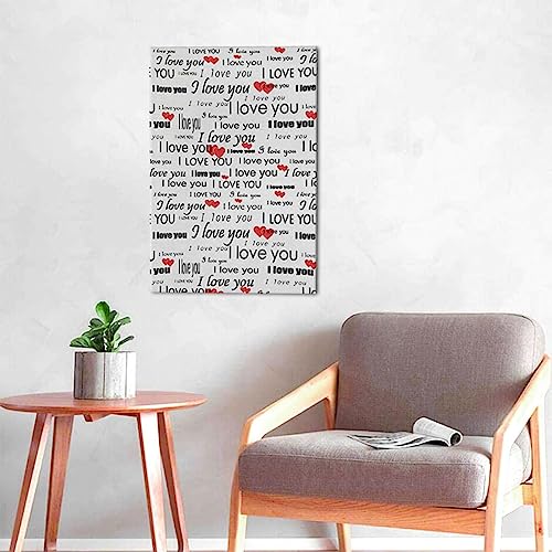 Impression sur toile romantique pour chambre à coucher au design moderne