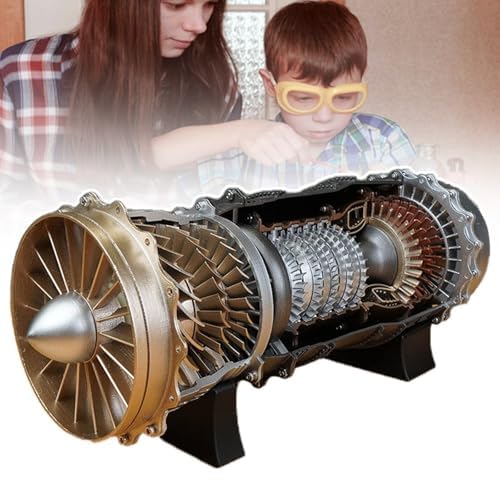 Turbofan - Kit di modellini di motore, montaggio fai da te, in metallo, per gli appassionati di apprendimento STEM e hobby