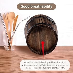 Adnee 4 pack wooden whiskey barrel planters 4 sizes wooden bucket barrel garden planters set rustic flower planters pots container for indoor outdoor garden home plants4761719  urban country home decor