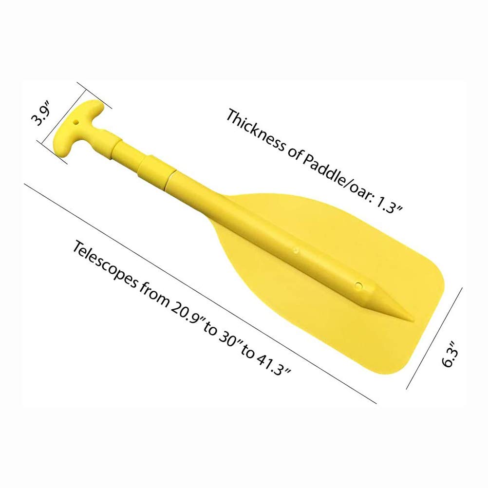 Pagaie de kayak extensible - Pagaie auxiliaire télescopique - En aluminium - Réglable de 54 à 106 cm - Pour canoë, kayak, canadien, bateau à rames