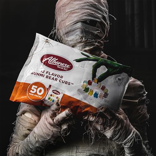 Albanese World's Best, Halloween 12 Flavor Gummi Bear Cubs®, 50-0.5oz Trick or Treat Bags of Halloween Candy - image 3