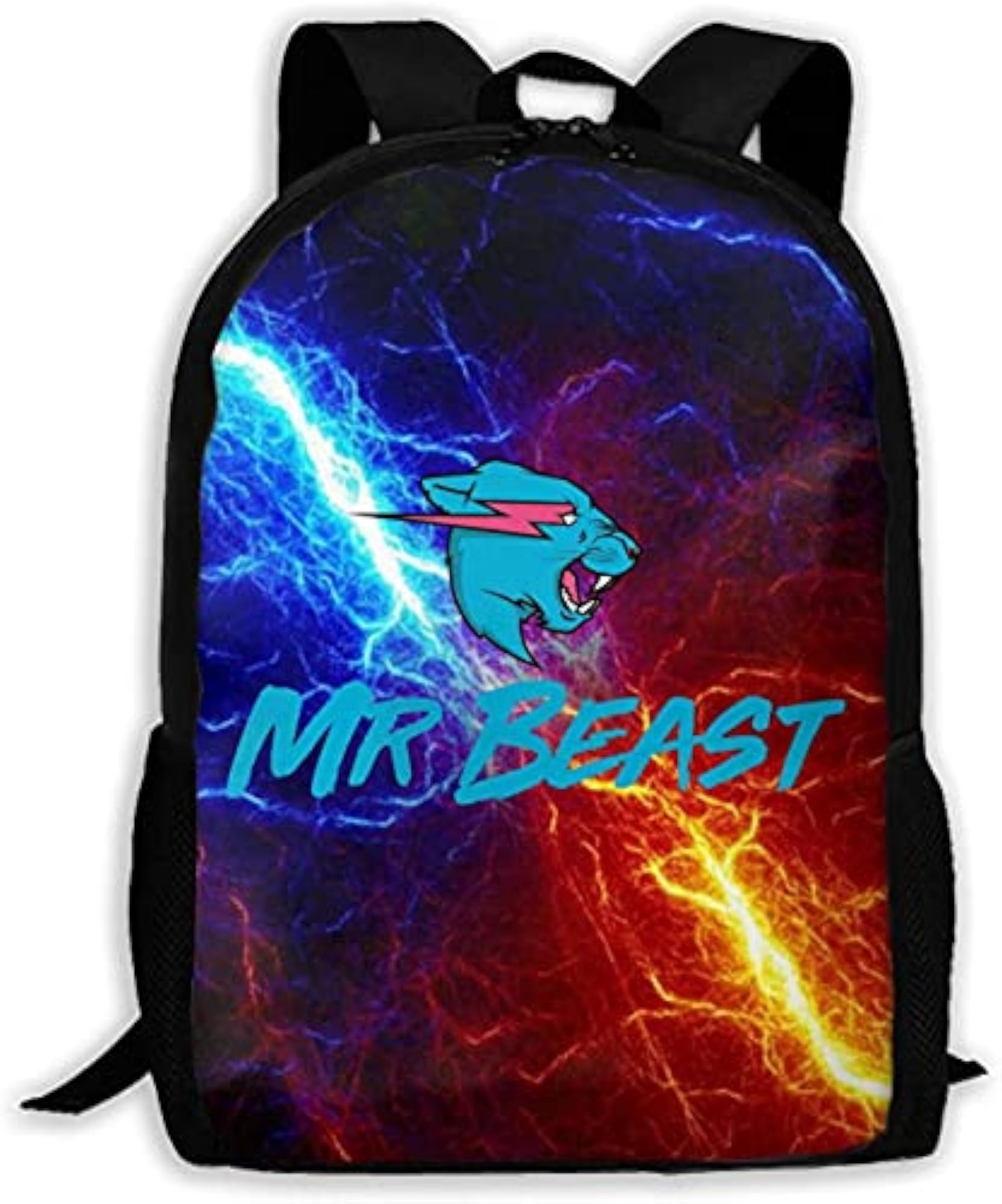 Mr Beast Lightning Game School Backpack for Boys and Girls