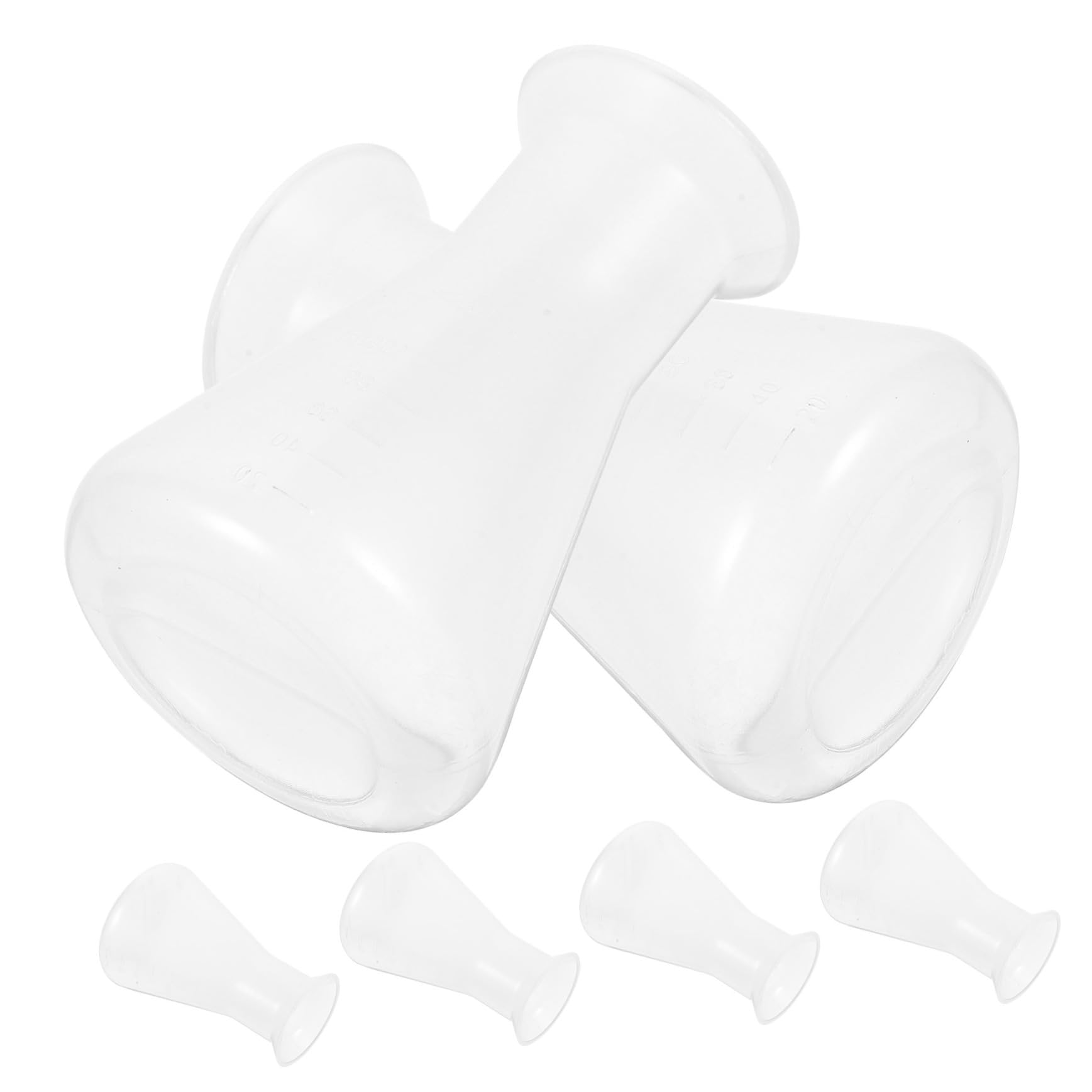 Lot De 8 Fioles Coniques De Laboratoire 50ml En Plastique Graduées - Erlenmeyer Pour Expériences Scientifiques