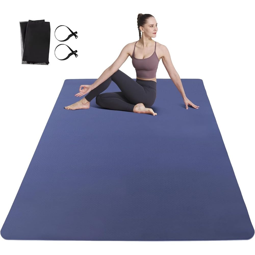 Fitnessmatte Große Yoga-Matte for Männer und Frauen, extra dicke Fitnessmatte for Heim-Fitness-Workout, rutschfest, Trainingsmatte for Yoga