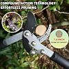 Set de tijeras de podar y cortar setos YRTSH - 3 piezas, tijeras para setos, cortador de ramas afilado para jardín, césped y exteriores, tijeras profesionales para jardín, interiores y exteriores 4