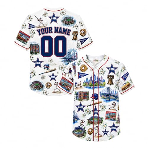 Custom Philadelphia Baseball 2026 Summer Classic Baseball Jersey - Camiseta personalizada de béisbol y softbol miniatura 1