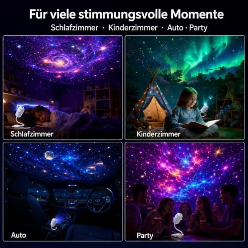 Hd Smart Dynamic 5D Holographic Night Light Projector，6 Films - image 4