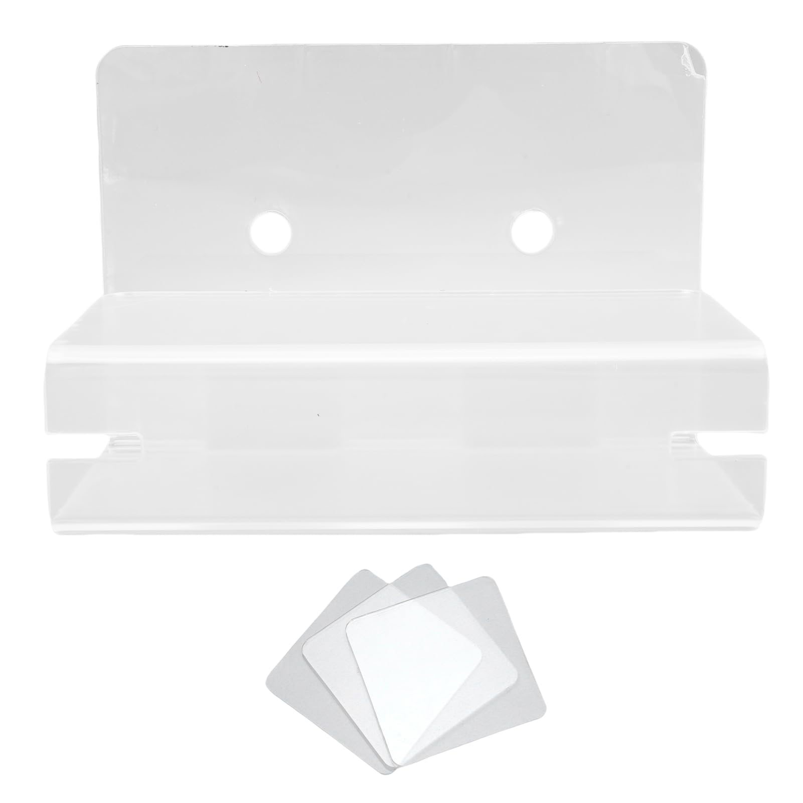 Porta Spazzolino Adesivo, Porta Spazzolino da Parete in Acrilico con Gestione dei Cavi, capacità di 1 Kg, Organizer Salvaspazio per Bagno, (chiaro)