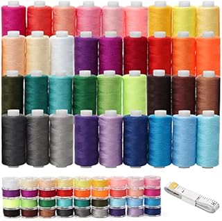 WIWAPLEX 72Pcs Bobbins Sewing Thread Kits, 437 Yards Per Thread Spools, Prewound Bobbin with Case 36 Colors Sewing Supplies for Hand & Machine Sewing , Emergency and Travel, DIY and Home