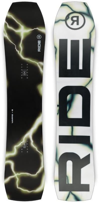 Ride Warpig Unisex Snowboard - All-Mountain Freestyle Board with Tapered Directional Zero Camber