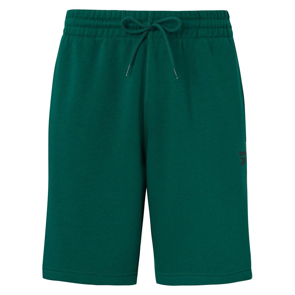 Reebok Identity SMALL Logo Fleece Short, Collegiate Green, M
