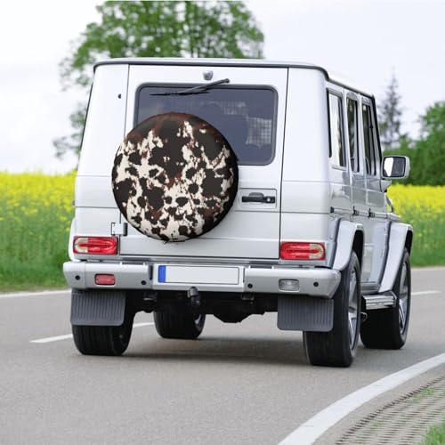 Image of Vintage Leopard Print Spare Tire Cover Wheel Protectors Tyre Covers Weatherproof Wheel Covers Universal Fit for Trailer Rv SUV Truck Camper Travel Trailers 14 inch
