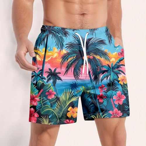 Men's Swim Trunks Quick Dry Beach Swim Shorts Stretch Board Shorts Swimwear with Pockets3