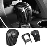 USSDE Shift Knob Cover for Toyota Corolla 2019-2025, Corolla Cross 2022-2025, Camry 2018-2023, Avalon 2018-2025 Accessories, Full-Cover Automatic Gear Shift Knob Cover Trim Protector (Carbon A)