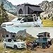 Sanhima Rooftop Tent Hard Shell - Jervis Loft Overland Aluminium ABS Roof Top Tent w/ 4 Sides Windows & AC Duct Hole for Car SUV Truck Camping, for 2-3 People (Gray)