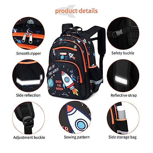 Kids Backpack, Boy16 Inch Kindergarten Elementary Preschool Multi Compartment Backpack, Chest Strap Side Pockets #TOP2