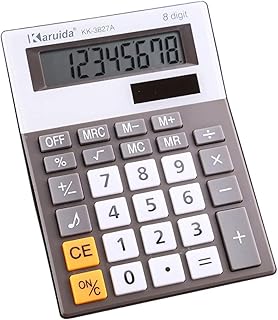 Calculadora de mesa de 8 dígitos com visor LCD grande e botão sensível, calculadora eletrônica de função padrão para escritório diário e básico