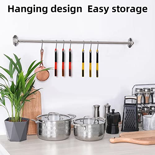 Image of Wire Brush Set,6 Pack 7inch Stainless Steel Wire Brush Scratch Brushes Set with Curved Handle Grip for Deep Cleaning Welding Slag Rust and Dust