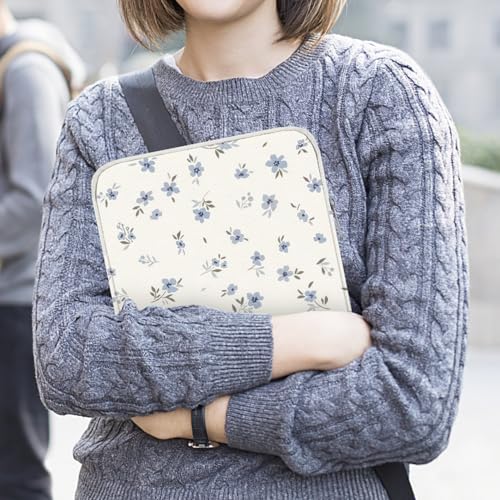 Image of MoKo 9-11 Inch Tablet Sleeve Bag Carrying Case Fits New 11inch iPad Air M4, iPad A16 2025, iPad Pro 11 M4, Air 5 /4 /3, iPad 10 /9 /8th Gen, Tab S8 /S9 11 inch, Tablet Carrying Case, Mint Blue Floral