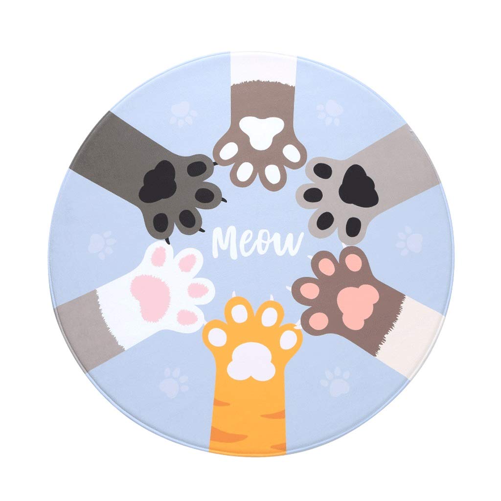 Tapis rond de chambre et salon pour enfants motif dessin animé diamètre 110cm