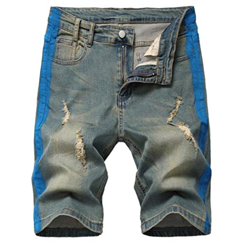 Amoystyle Men's Stretch Ripped Jean Shorts 29-40, 383, US 32/ AS 33