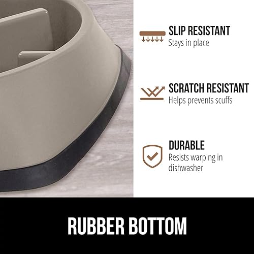 Miniatura 37 de GORILLA GRIP Cuencos para perros de alimentación lenta pendiente de patente, rompecabezas interactivo para perros y gatos, mantiene a las mascotas