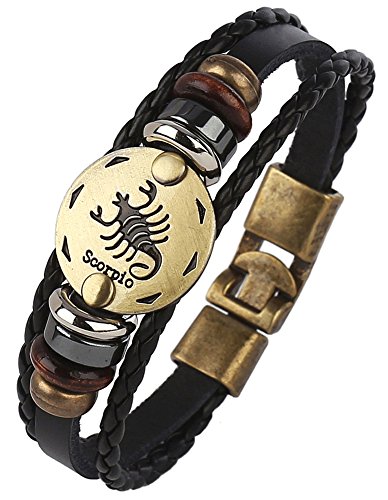 Pulsera de cuero con cuerda trenzada constelación miniatura 3