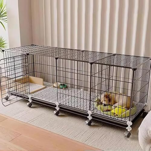 Xiraivkeペットケージ 犬・猫用 室内専用 小型犬・中型犬・子猫対応 トイレ一体型 車輪付き フットパッド付属 多用途 使いやすい?