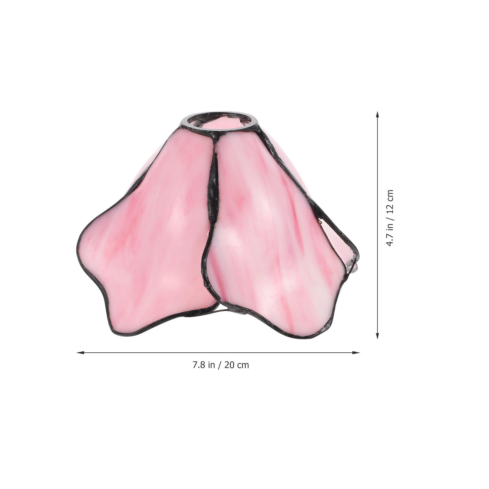 Toddmomy Pantalla en Forma de Loto para Lámpara de Cristal Rosa | Vidrio, Estilo Liso y Delicado, para Techo y Pared, Difunde la Luz y Protege el Punto Luminoso