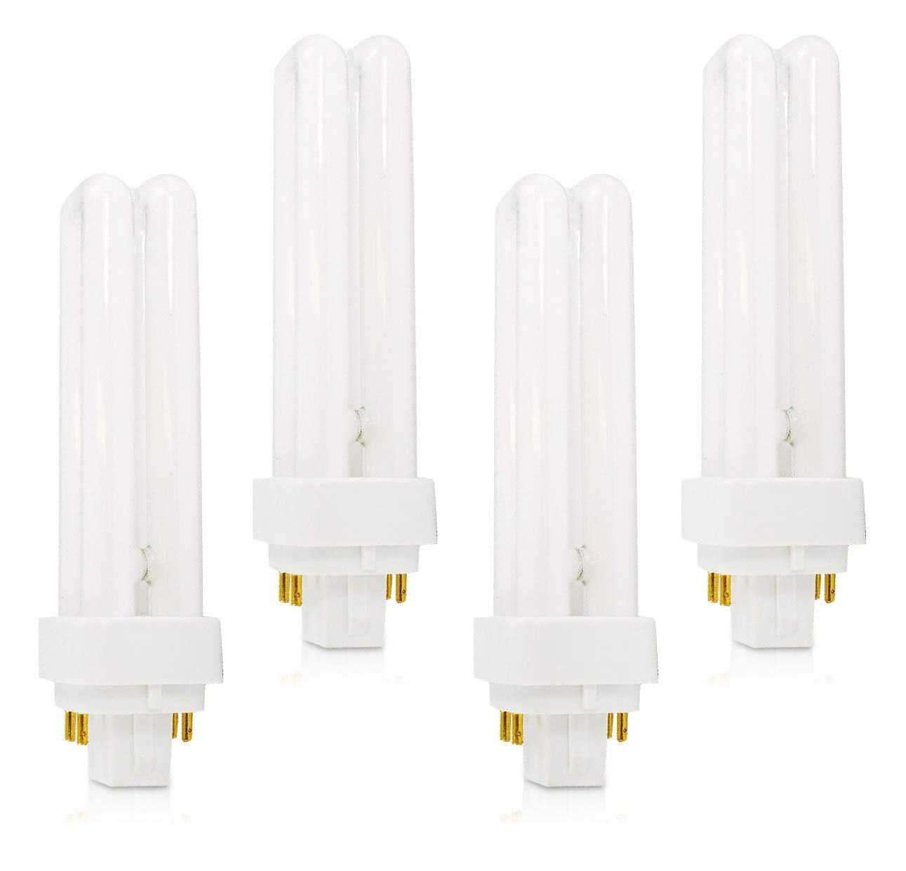 Circle - PLC/13/E/DD/827 (4 Pack) PLC-13W 827, 4 Pin G24q-1, 13 Watt Double Tube, Compact Fluorescent Light Bulb, Replaces Philips 38325-7 and Sylvania 20682, 4 Count (Pack of 1), White