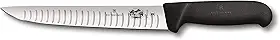 faca p/fatiar churrasco,reta, 20cm,c/sulcos prt fibrox